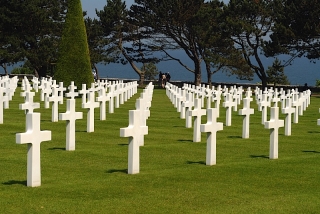 Graves Overlooking Omaha Beach