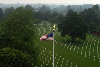 View of American Cemetery from Chapel Tower